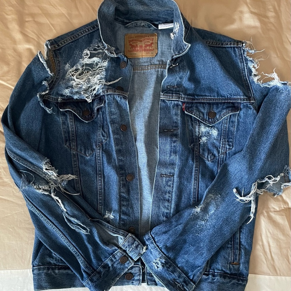 Distressed Denim Jacket